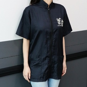 티키마(TIKIMA) 애견미용 유니폼 비코 남녀공용 블랙/블루